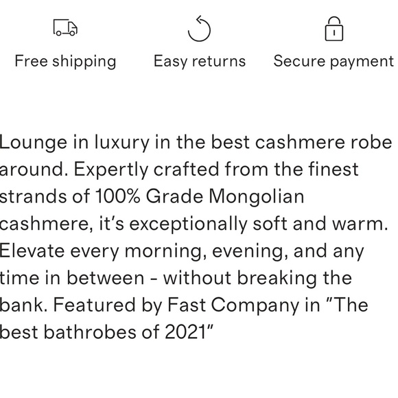 Cream Cashmere Robe - Picture 4 of 5